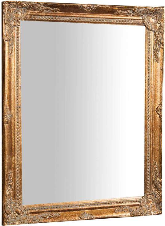 Specchio Specchiera da Parete e Appendere verticale/orizzontale L36,5xPR3xH47 cm finitura oro anticato.