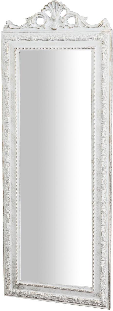 Specchio vintage da parete 90x35x4 cm Made in Italy Specchio shabby bianco  anticato Specchio lungo da parete Specchio verticale - Biscottini - Idee  regalo