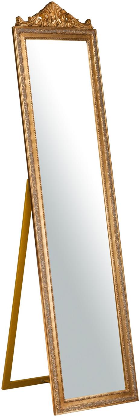 Specchio Specchiera Da Terra a Pavimento L43xPR3xH178 cm finitura oro anticato.
