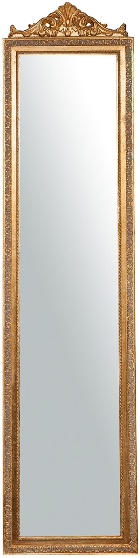 Specchio Specchiera Da Terra a Pavimento L43xPR3xH178 cm finitura oro anticato. - 2
