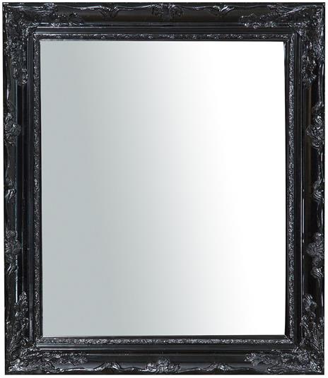 Specchio nero da parete 74x64 cm Specchio bagno, soggiorno e specchio  ingresso Specchio da parete nero - Biscottini - Idee regalo