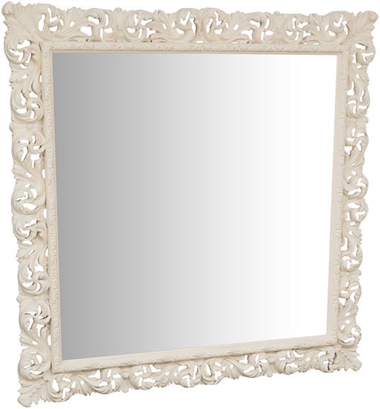 Specchio da parete bianco 156x156x6 cm Made in Italy Specchio grande da  parete | Specchio camera da letto Shabby