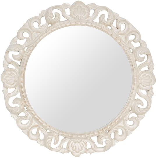 specchio ingresso cornice barocco 62x62 cm Made in Italy Specchi decorativi  da parete Specchio barocco Cornice bianca - Biscottini - Idee regalo