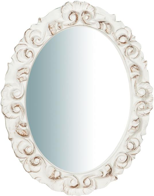 specchio da parete bagno e camera 31x25x2,5 cm Specchio shabby chic da  parete bianco - Biscottini - Idee regalo