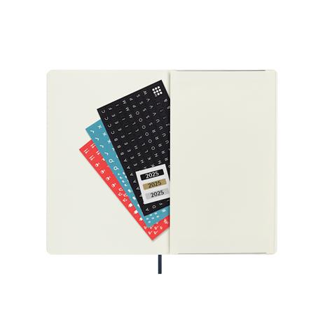 Agenda settimanale con spazio per note 12 mesi, 2025 Moleskine, Large, Copertina morbida, Blu zaffiro - 13 x 21 cm - 5