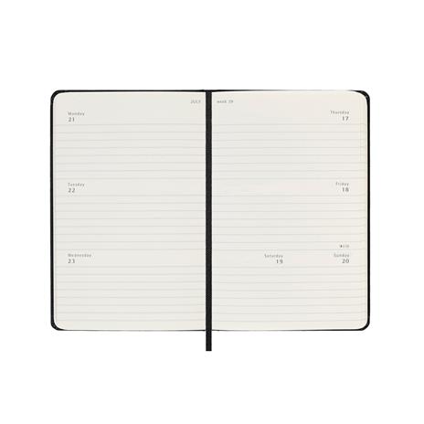 Agenda settimanale orizzontale 12 mesi, 2025 Moleskine, Pocket, Copertina rigida, Nero - 9 x 14 cm - 3