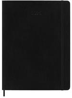 Agenda mensile 12 mesi, 2025 Moleskine, XL, Copertina morbida, Nero - 19 x 25 cm