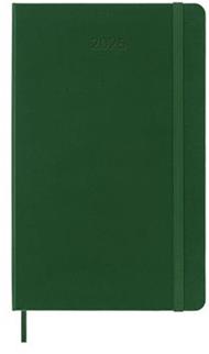 Agenda settimanale con spazio per note 12 mesi, 2025 Moleskine, Large, Copertina rigida, Verde mirto - 13 x 21 cm