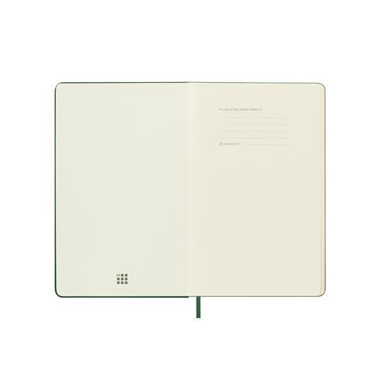 Agenda settimanale con spazio per note 12 mesi, 2025 Moleskine, Large, Copertina rigida, Verde mirto - 13 x 21 cm - 2