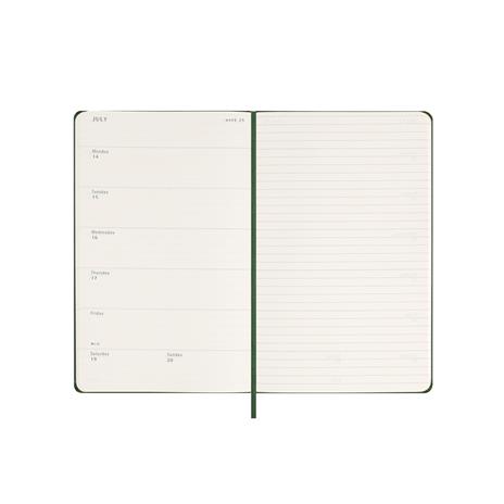 Agenda settimanale con spazio per note 12 mesi, 2025 Moleskine, Large, Copertina rigida, Verde mirto - 13 x 21 cm - 3