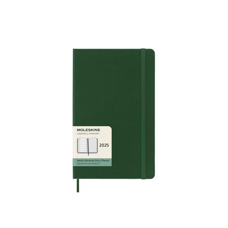 Agenda settimanale con spazio per note 12 mesi, 2025 Moleskine, Large, Copertina rigida, Verde mirto - 13 x 21 cm - 7