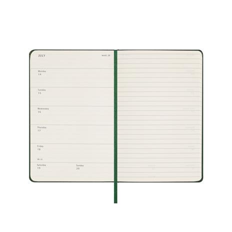 Agenda settimanale con spazio per note 12 mesi, 2025 Moleskine, Pocket, Copertina rigida, Verde mirto - 9 x 14 cm - 3