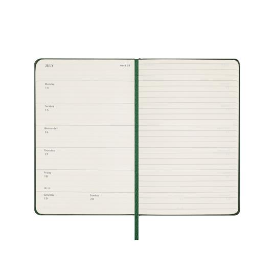 Agenda settimanale con spazio per note 12 mesi, 2025 Moleskine, Pocket, Copertina rigida, Verde mirto - 9 x 14 cm - 3