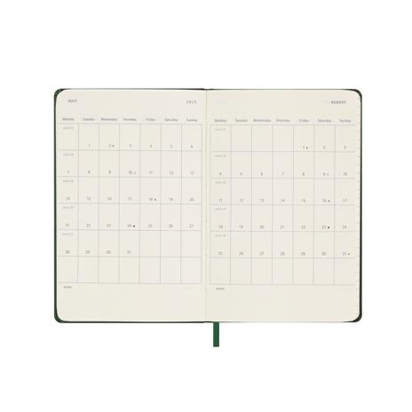 Agenda settimanale con spazio per note 12 mesi, 2025 Moleskine, Pocket, Copertina rigida, Verde mirto - 9 x 14 cm - 4