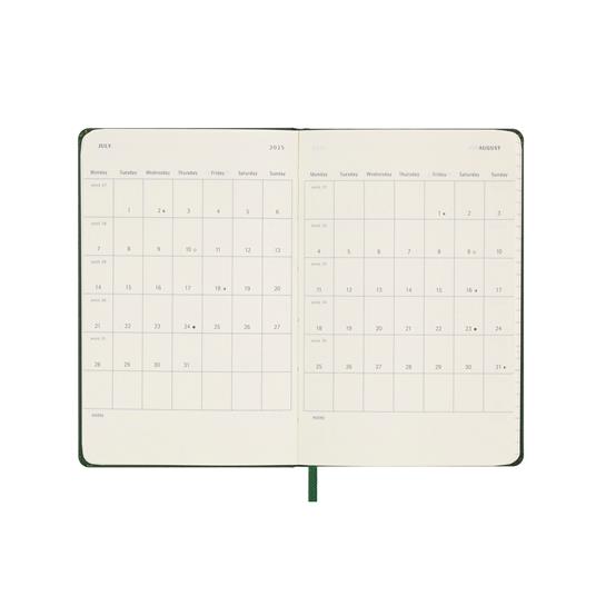 Agenda settimanale con spazio per note 12 mesi, 2025 Moleskine, Pocket, Copertina rigida, Verde mirto - 9 x 14 cm - 4