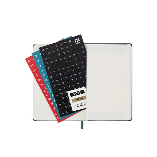 Agenda settimanale con spazio per note 12 mesi, 2025 Moleskine, Pocket, Copertina rigida, Verde mirto - 9 x 14 cm - 5