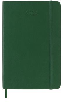 Agenda settimanale con spazio per note 12 mesi, 2025 Moleskine, Pocket, Copertina morbida, Verde mirto - 9 x 14 cm