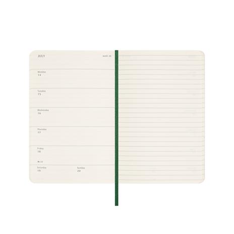 Agenda settimanale con spazio per note 12 mesi, 2025 Moleskine, Pocket, Copertina morbida, Verde mirto - 9 x 14 cm - 3