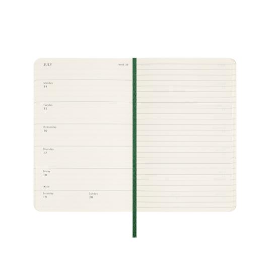 Agenda settimanale con spazio per note 12 mesi, 2025 Moleskine, Pocket, Copertina morbida, Verde mirto - 9 x 14 cm - 3