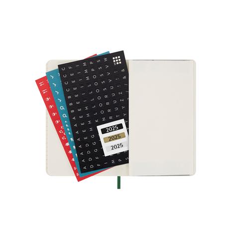 Agenda settimanale con spazio per note 12 mesi, 2025 Moleskine, Pocket, Copertina morbida, Verde mirto - 9 x 14 cm - 5