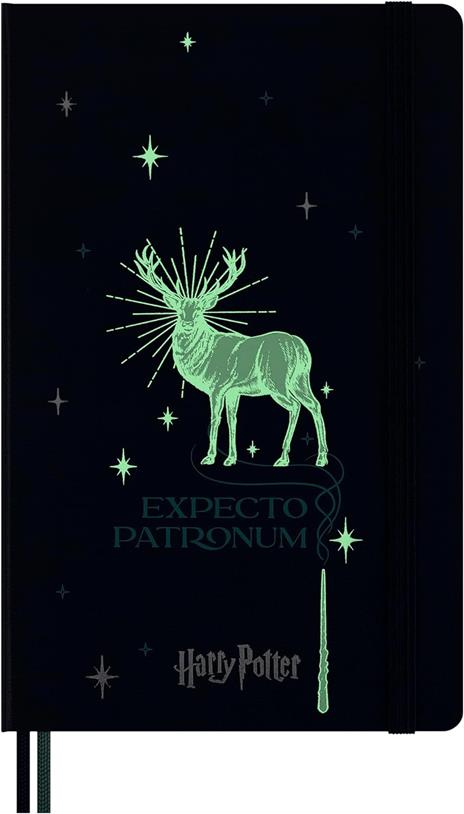 Taccuino Moleskine large a righe, Copertina rigida, Expecto Patronum - 3