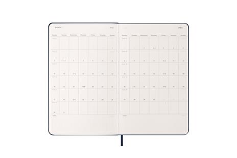 Agenda giornaliera Moleskine 2026, 12 mesi, Large, Copertina rigida, Blu zaffiro - Large 13x21 - 4
