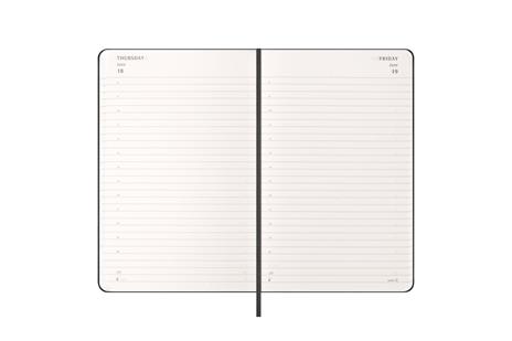 Agenda giornaliera Moleskine 2026, 12 mesi, Large, Copertina rigida, Nero - Large 13x21 - 3