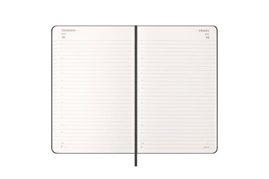 Agenda giornaliera Moleskine 2026, 12 mesi, Large, Copertina rigida, Nero - Large 13x21 - 3