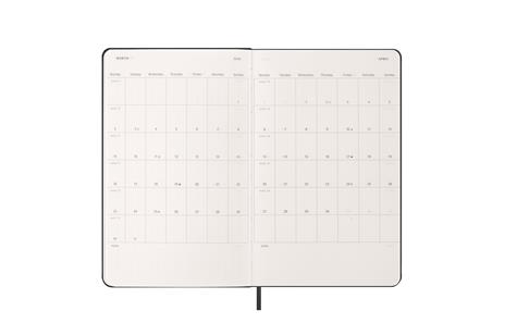 Agenda giornaliera Moleskine 2026, 12 mesi, Large, Copertina rigida, Nero - Large 13x21 - 4