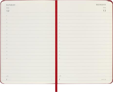Agenda giornaliera Moleskine 2026, 12 mesi, Pocket, Copertina rigida, Rosso scarlatto - Pocket 9x14 - 3