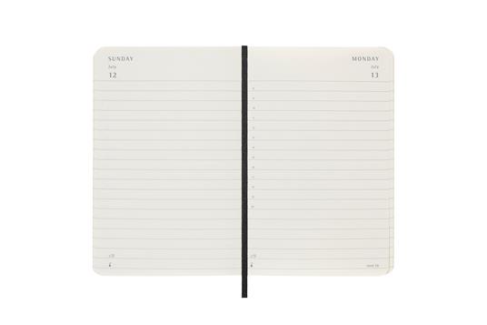 Agenda giornaliera Moleskine 2026, 12 mesi, Pocket, Copertina morbida, Nero - Pocket 9x14 - 3