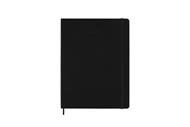 Agenda settimanale Moleskine 2025-26, verticale PRO 12 mesi, XL, Copertina rigida, Nero - XL 19x25