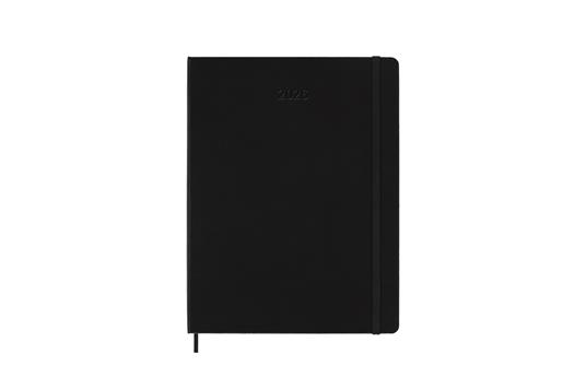 Agenda settimanale Moleskine 2025-26, verticale PRO 12 mesi, XL, Copertina rigida, Nero - XL 19x25