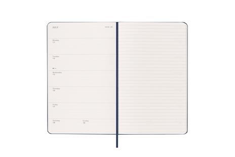 Agenda settimanale Moleskine 2025-26, con spazio per note 12 mesi, Large, Copertina rigida, Blu zaffiro - Large 13x21 - 3