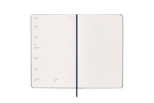 Agenda settimanale Moleskine 2025-26, con spazio per note 12 mesi, Large, Copertina rigida, Blu zaffiro - Large 13x21 - 3