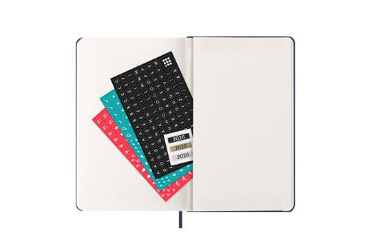 Agenda settimanale Moleskine 2025-26, con spazio per note 12 mesi, Large, Copertina rigida, Blu zaffiro - Large 13x21 - 5