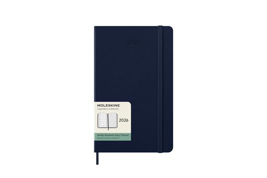 Agenda settimanale Moleskine 2025-26, con spazio per note 12 mesi, Large, Copertina rigida, Blu zaffiro - Large 13x21 - 7