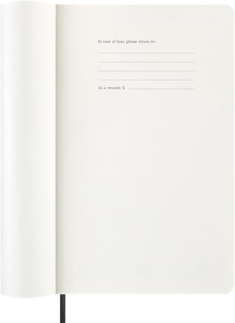 Agenda settimanale Moleskine 2026, con spazio per note 12 mesi, Large, Copertina morbida, Nero - Large 13x21  - 2