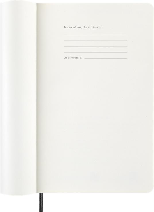 Agenda settimanale Moleskine 2026, con spazio per note 12 mesi, Large, Copertina morbida, Nero - Large 13x21  - 2
