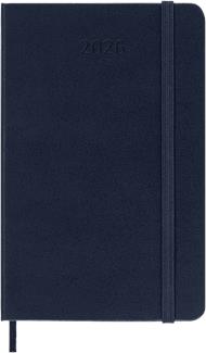 Agenda settimanale Moleskine 2026, con spazio per note 12 mesi, Pocket, Copertina rigida, Blu zaffiro - Pocket 9x14