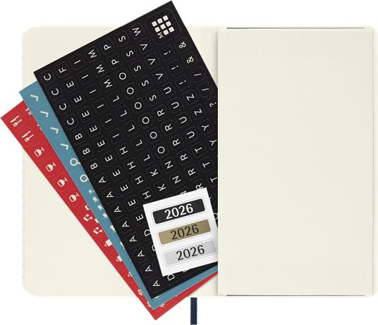 Agenda settimanale Moleskine 2026, con spazio per note 12 mesi, Pocket, Copertina morbida, Blu zaffiro - Pocket 9x14  - 5