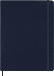 Agenda settimanale Moleskine 2026, con spazio per note 12 mesi, XL, Copertina rigida, Blu zaffiro - XL 19x25