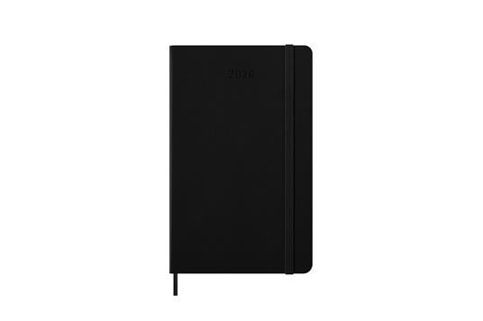 Agenda settimanale Moleskine 2026, verticale 12 mesi, Large, Copertina rigida, Nero - Large 13x21