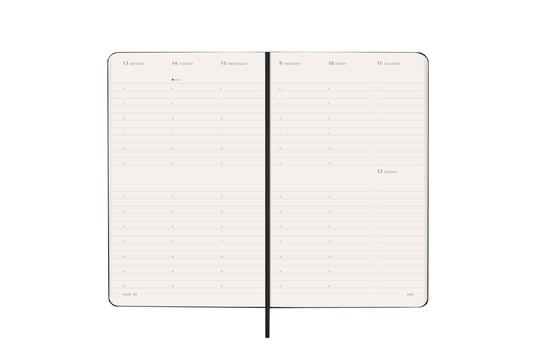 Agenda settimanale Moleskine 2026, verticale 12 mesi, Large, Copertina rigida, Nero - Large 13x21 - 3