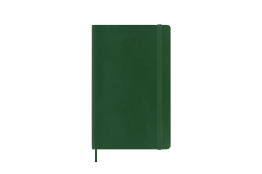 Agenda settimanale Moleskine 2025-26, con spazio per note 12 mesi, Large, Copertina morbida, Verde mirto - Large 13x21