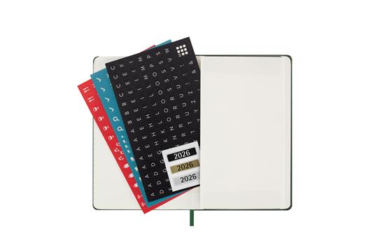 Agenda giornaliera Moleskine 2026, 12 mesi, Pocket, Copertina rigida, Verde mirto - Pocket 9x14 - 5