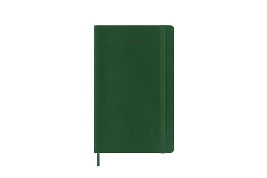 Agenda giornaliera Moleskine 2026, 12 mesi, Large, Copertina morbida, Verde mirto - Large 13x21