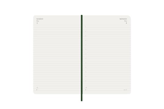 Agenda giornaliera Moleskine 2026, 12 mesi, Large, Copertina morbida, Verde mirto - Large 13x21 - 3