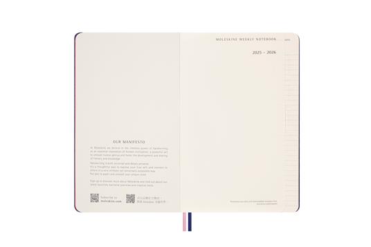 LE 18M Moleskine 2025-26, SAKURA WKLY NTB LG NO BOX - Large 13x21 - 3