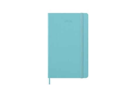 Agenda settimanale Moleskine 2025-26, con spazio per note 12 mesi, Large, Copertina rigida, Aquamarine - Large 13x21